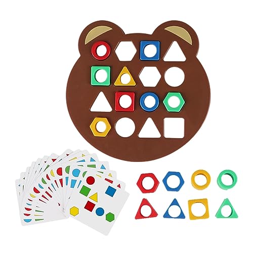 Fenteer Form Schnellanpassungsbrett, Formanpassungs Puzzlespiel, Interaktives Kampfspiel, Farbsensorisches Lernspielzeug für Jungen Und Mädchen, ohne Glocke