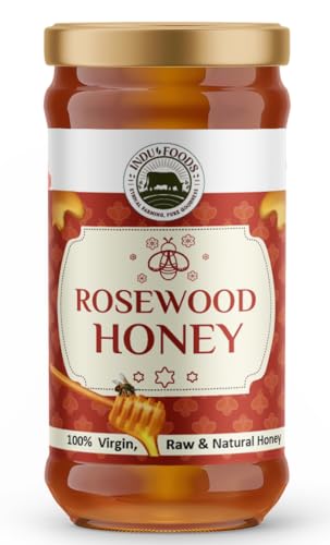 Image of Indu Foods Rosewood Honey, 100% Virgin Raw and Natural, Rich Aroma, Unprocessed, Antioxidant-Rich