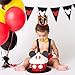 CHuangQi Mickey Theme Birthday Party Glitter Crown, 1st 2nd 3rd Birthday Party Hat for Boy Girl (1st)