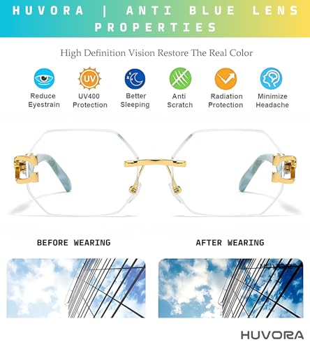 Image of Designer Hexagon Rimless UV Protection Sunglasses for Men Women Stylish - Spotted on YoYo Honey Singh - Anti Glare Retro Rectangle Gradient Leopard Shades Party Goggles