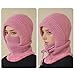3 in 1 Beanie Hat for Women,Winter Ear Protection Balaclava,Outdoor Thickened Knitted Hats Wind Resistant Hooded Scarf (Red)