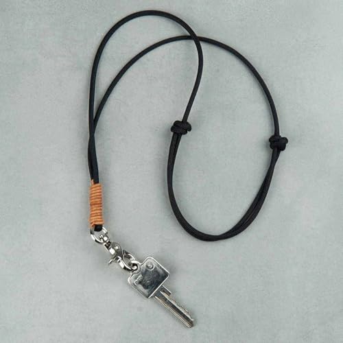 PFEIFENBAND | Oliv-Grün | verstellbar | Umhängeband mit kleinem Karabiner für Hundepfeife oder Schlüssel | Schlüsselband | Keychain | Diverse Designs | handgefertigt