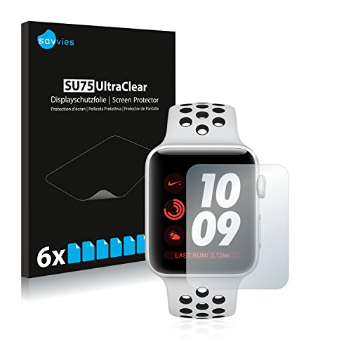 [Prezzo-Qualità] Con questa pellicola protettiva avrai un'eccellente protezione adatta ad un prezzo imbattibile (6 Pezzi) - compatibile con Apple Watch Nike Plus Series 3 (42 mm)