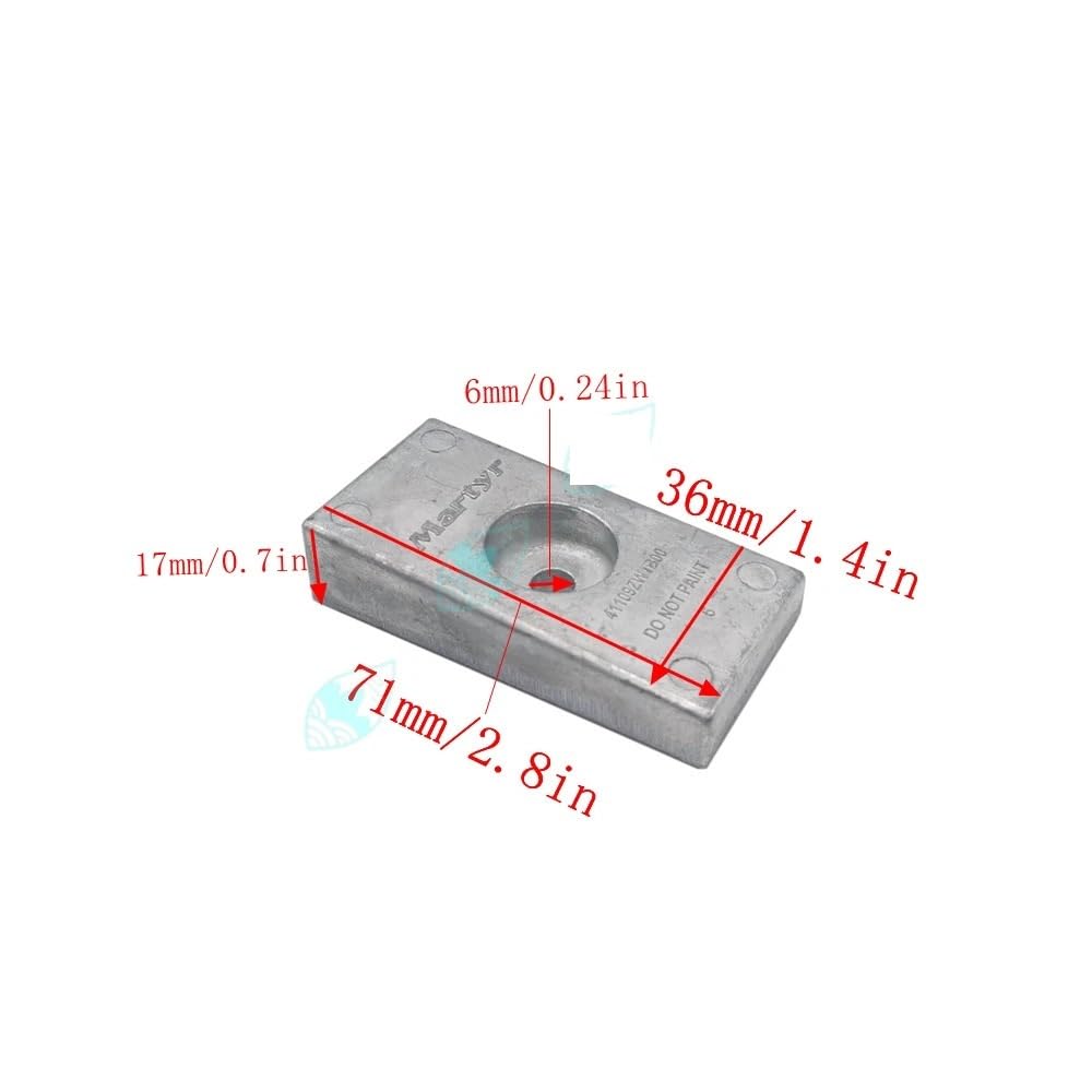 Adatto per motore fuoribordo Honda 4T BF60-BF225, 41109-ZW1-03 41109-ZW1-B00 Tasca laterale con anodo di zinco Riparazioni facili