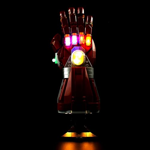 ANGFJ Kit de iluminación LED para Lego Nano Gauntlet 76223, juegos de luces compatibles con Lego Iron-Man Guantelete (no incluye juego Lego)
