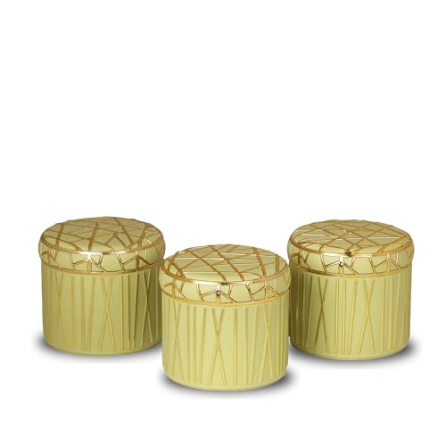 Image of SELVEL Airtight Storage Containers | BPA-Free, Food-Grade, Unbreakable Polypropylene | Multipurpose for Kitchen & Pantry | Space-Saving & Durable - Set of 3 (450ML Each) (Lime Green)
