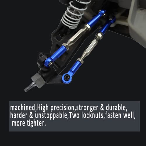 Aluminum Adjustable Turnbuckles/Camber Link For Traxxas 1/10 Slash 2Wd 4X4//Rustler 2Wd 4X4/Hoss 2Wd 4X4/Stampede 2Wd 4Wd Rc Car,Replace 1935 3644 3745 (Blue) #TOP2