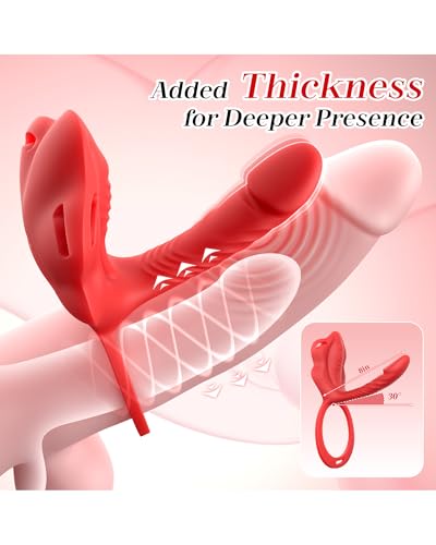 Image of Couples Sex Toys Wearable Vibrator - MOOLIGIRL Rose Toy Vibrating Panties for Women Men, 10 Vibration Modes G Spot Vibrater, Hands Free Female Adult Toy Clitoral Stimulator Erotic Massage Lotions