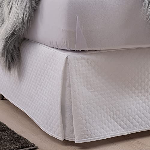 Saia Matelada Para Cama Box (SOLTEIRO, Branca)