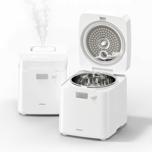 Mifasol Stainless Steel Humidifier, Warm Mist Humidifier 3.3L/0.87Gal, Easy to Clean Steam Humidifiers Large Room for Home 1000 sq ft, Healthy Humidifiers for Bedroom Baby Nursery Living Room Office