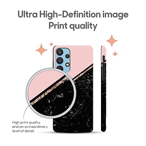 Image of COLORflow Back Cover Compatible with Samsung Galaxy A23 4G / A23 5G | Beautiful Black Pink Marble | Designer Printed Hard CASE Bumper Back Cover Compatible with Samsung A23 4G / A23 5G