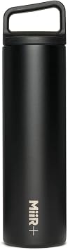 MiiR, Climate+ Wide Mouth Bottle, Stainless Steel, Double-Wall Vacuum-Insulated, Black, 20 Fluid Ounces