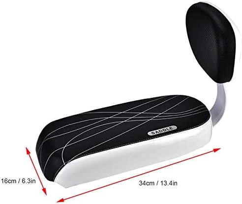 Bike Back Seat Cushion, PU Leather Bicycle Back Seat Cushion Kid Child Safety Carrier Bicycle Baby Seat with Back Rest and Handle Set