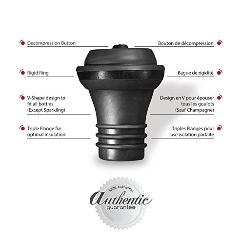 VINOCARE- Wijnstop voor wijnpompen, Premium sommelier Wijnstopper (x6) - Image 3