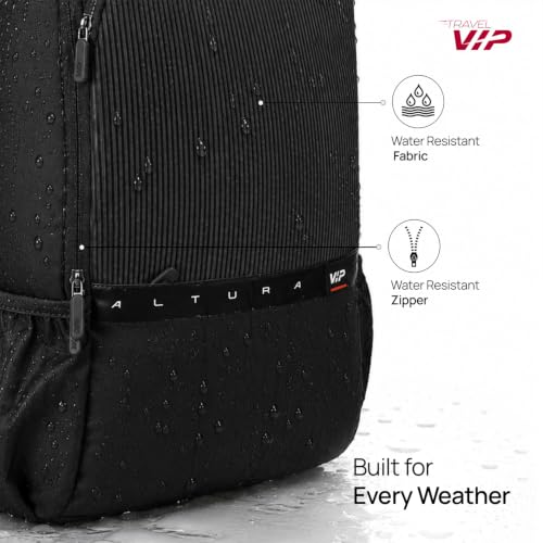 Image of VIP VOGUE 17 Inch Compatible Laptop Backpack 27L + 5L Expandable | Water-Resistant with 3 Compartments | Padded Laptop Sleeve, Side Bottle Pocket | Office & Travel Backpack for Men & Women