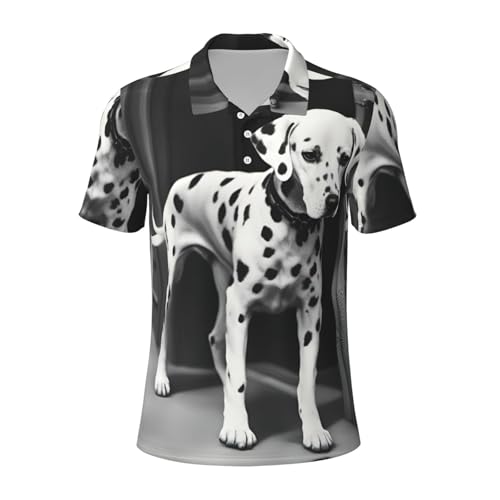 Polo dalmatien noir pour homme en taille L aux finitions soignées