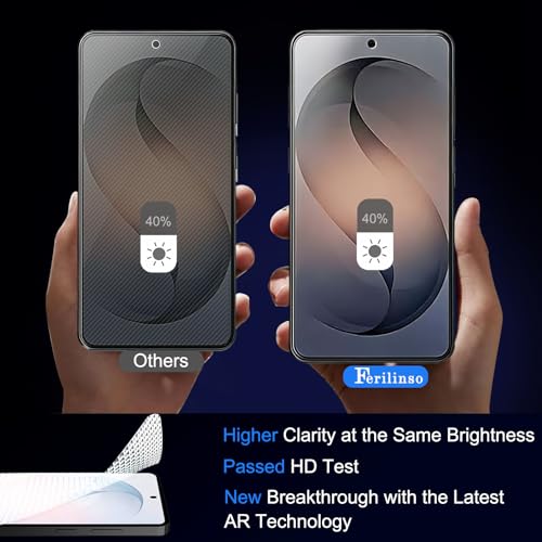 Image of Ferilinso 3 Pack Privacy Screen Protector for Samsung Galaxy S26 Plus | 9H+ Tempered Glass, Military-Grade Shatterproof, HD, Case Friendly, Easy Installation Bubble Free, with Camera Lens Protector