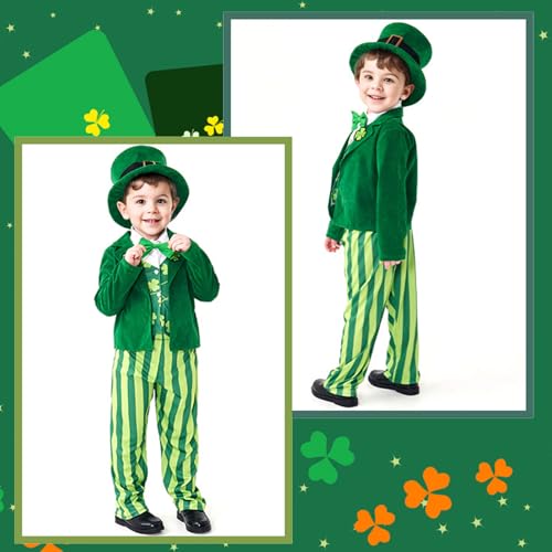 Disfraz completo St Patricks para niños 5 piezas miniatura 5