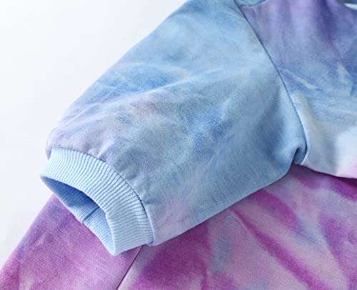 Pripre Dog Cotton Tie Dye Hoodie Blue Pullover Sweatshirts Soft And Stretch Pets Clothes Hooded For Large Dogs(Blue 2Xl) #TOP4