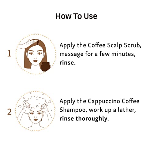 mCaffeine Ultimate Anti-Dandruff Kit with Coffee Scalp Scrub and Cappuccino Shampoo | Controls Dandruff and Exfoliates Scalp with Natural AHA and... - Image 5