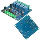 JESSINIE Modbus RTU 4 Channel Relay Module with RS485/TTL UART, 1 Input 1 Output, 7-24V Anti-Reverse Protection for Industrial Home Automation