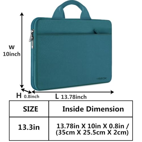 Image of Hseok Laptop Sleeve 13-14 Inch Case Briefcase Compatible with MacBook Neo Pro 14 M5 /M4 /M3 /M2 /M1, All Models 13.3 Mac Air /Pro, XPS 13 14, Most Popular 13 inch-14 inch Notebooks,D01E01