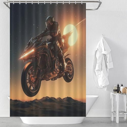 Rideau de douche de qualité supérieure moto étanche 183cm haut