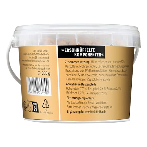 Chewies Trainingshappen Huhn - Monoprotein Snack für Hunde - 300 g - getreidefrei & zuckerfrei - Softe Leckerlies fürs Hundetraining - hypoallergen