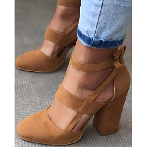 Womens Platform Heels Bow Heeled Sandals Women's Shoes Chuncy Fashion Buckle Strap Fluff Sandals Thick Heel High Heels Shoes High Heeled Party Prom Dresses Shoes4