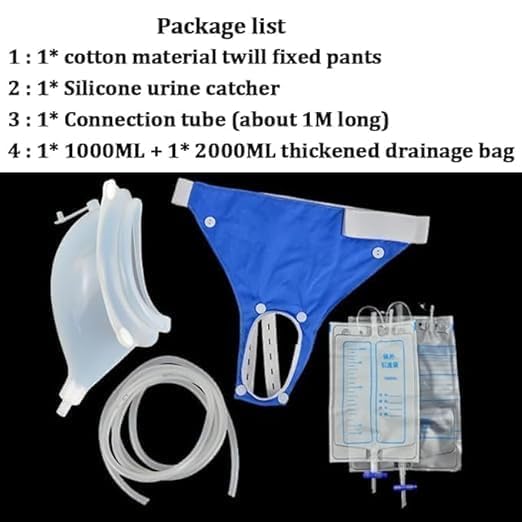 Image of Portable Silicone Urinal Pants for Men & Women - Reusable Incontinence Briefs with Catheter & Urine Bag, Breathable & Comfortable, Leak-Proof Design for Elderly & Bedridden Patients