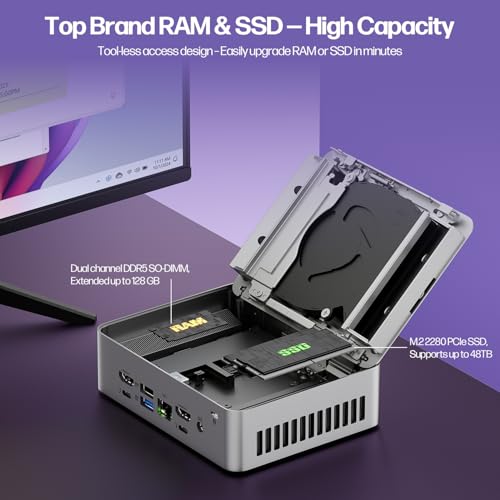 Image of ASUS NUC 15 Pro+ AI Mini PC, Intel Series 2 Core Ultra 5 225H (14C /14T, Up to 4.9GHz), 16GB DDR5 RAM, 1TB PCIe SSD, Win 11 Pro, Arc 130T GPU, Thunderbolt 4, WiFi 7, 8K HDR, VESA Mount for Office
