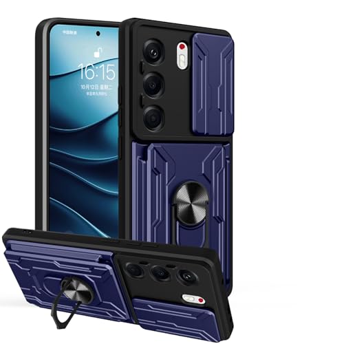 �X�}�z�P�[�X �Ή��@�� for Redmi Note 10 Pro 5G,�Ή��@�� for Xiaomi Poco X3 GT �J�[�h�X���b�g�X���C�h�� �v�b�V���� �J�����ی�@�\�t�� �ԍڗp �}�O�l�b�g�� �L�b�N�X�^���h �ϏՌ� 2-in-1 Blue