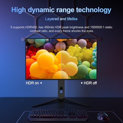 Image of 27 inch OLED Gaming Monitor, 2K QHD(2560x1440), 240Hz, 0.03ms, HDR400 Support, 135% sRGB, Adaptive Sync Height Adjustable,DisplayPort, HDMI, USB, VESA Mountable (R27QD Nightmare)