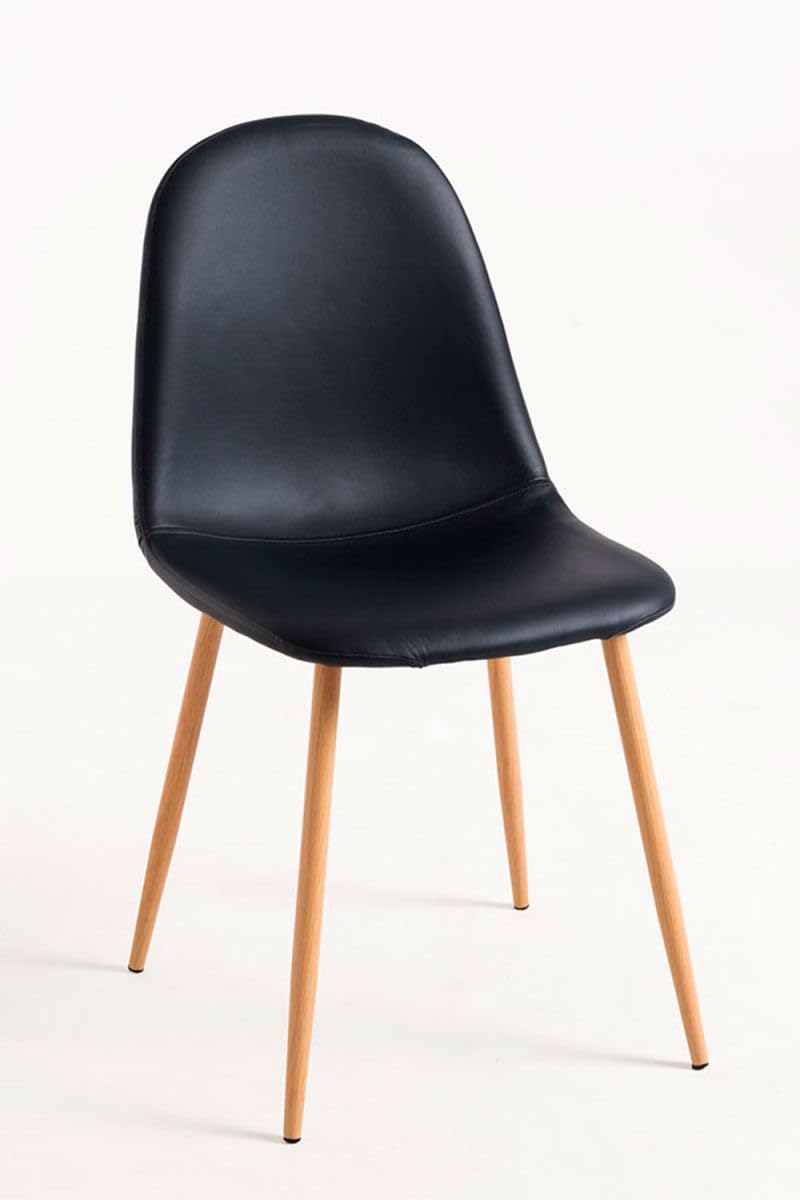 Regalos Miguel - Sillas Comedor - Silla Teok Polipiel - Negro