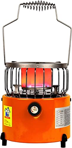 Radiateurs De Terrasse Chauffage Portatif Extérieur, avec Poignée, Poêle À Rôtir Au Gaz Liquéfié, 21,5 X 18,5 Cm, Chauffage Au Gaz, for L'extérieur De La Maison, 2 KW, Orange