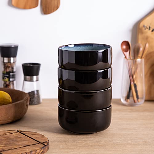 Leratio Ceramic Bowls Set For Kitchen, 26Oz Cereal Soup Bowls Set Of 6 For Breakfast, Lunch, Dinner, Oven, Dishwasher, And Microwave Safe For Meals, Reactive Glaze,Reactive Glaze-Gray Blue #TOP3