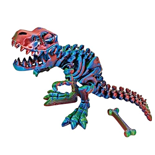 YOUNEEDFUL 2025 3D Printed Tyrannosaurus Rex, 3D Printed Model, Desktop pet Toy Gifts and Home Decorations,Large Size(10-inch) (Purple)