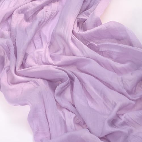 Image of MLMC 8 Pack Lilac Purple Table Runner 10ft Rustic Lavender Cheesecloth Table Runner 35x120 Inches Gauze Cheese Cloth Decor for Bridal Shower Baby Shower Birthday Wedding Decor