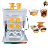AYCDL Macchina termosaldatrice manuale con controllo LCD per cialde di caffè e tazze in alluminio, sigillante elettrico per tazze da 300 W per caffè e da asporto, 25 ml