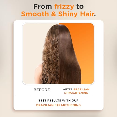 Kativa Brazilian Straightening Kit, 12 Weeks of Home Use Professional Straightening, with Organic Argan Oil, Shea Butter, Keratin & Amino Acids, for Straighter, Softer and Shinier Hair, All Hair Types