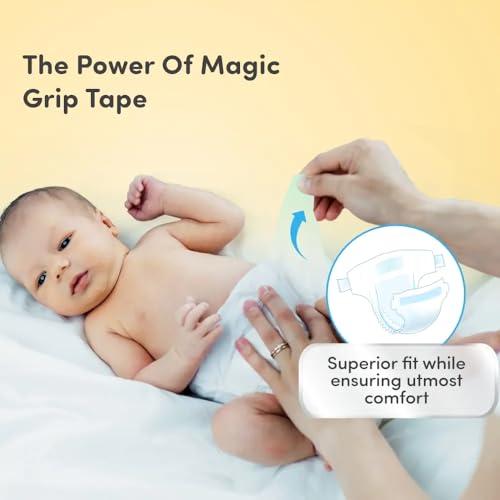 Image of Mylo Baby Tape Diaper Newborn (NB) Size Upto 5 kg Babies (26 Count) Leak Proof | Lightweight | Rash Free | Upto 12 Hours Protection | ADL Technology | with Zinc Oxide Layer