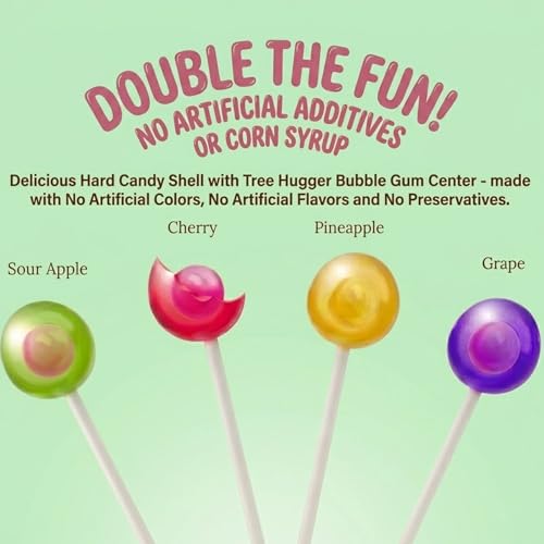 Tree Hugger Bubble Gum Filled Pops 12 unidades miniatura 6