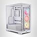 CORSAIR 3500X LX Reverse Fan RGB Mid-Tower PC Case – 3X Pre-Installed Fans, Panoramic Glass, Spacious Interior, GPU Anti-Sag, Includes iCUE Link System Hub – White