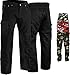 Produktbild German Wear Motorradhose Herrren Motorradjeans Futter aus Kevlar Aramid Cargohose mit geprüfte Protektoren rutsch brandfeste Biker Jeans Schwarz - 32W / 34L