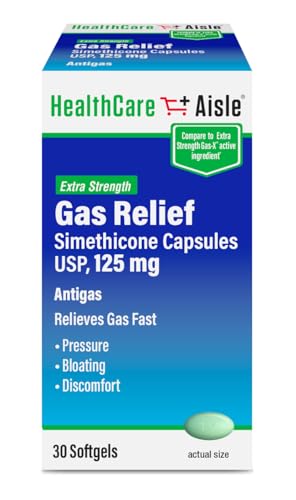 HealthCareAisle Simethicone Capsules 125 mg 30 ct