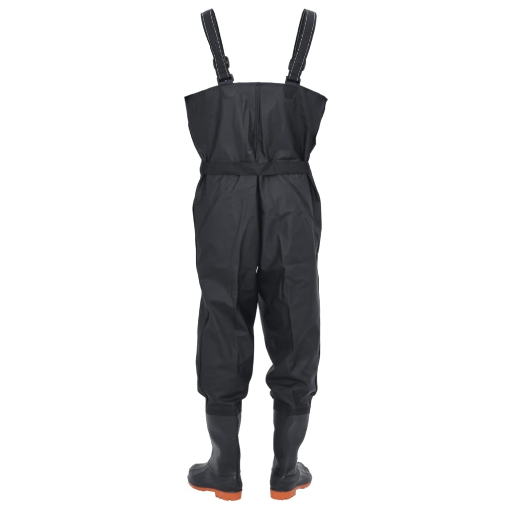 Tomostar Pêche Waders Cuissardes, Cuissardes Pantalon de Pêche avec Bottes et Ceinture Noir Taille 44