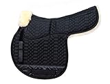 Engel Reitsport Lammfell Satteldecke Aufpolster Stoff schwarz Fell med. (Sadek 1 Aufpolster) Dressur (D)