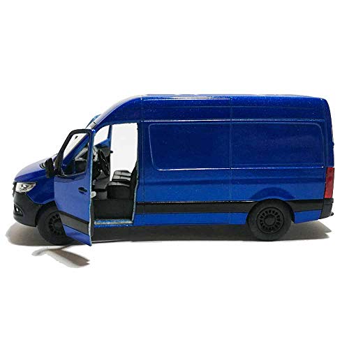 Kinsmart 2019 Mercedes-Benz Sprinter Cargo Van Blue 1:48 O Scale Die Cast Metal Model Toy Car W/Pullback Action #TOP29