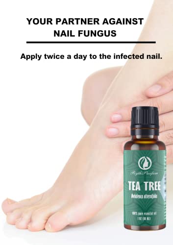 Rythparfum Tea Tree Oil With Dropper With Scale (1 Oz)| 100% Pure And Natural Oil For Diffuser,Humidifier,Cold And Aroma|Tea Tree Essential Oil For Face,Hair, Skin,Scalp,Foot,Toenails And Massage #TOP4