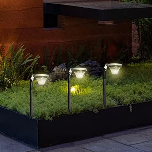 Solar Lights Outdoor Waterproof, Lawn Lamp Set, 9.06x4.33x4.72 Inches Weatherproof Pathway Decor, Quality Lighting for Fence, Backyard, Balcony, Gazebo, Pool, Walkway, Driveway – Image 5